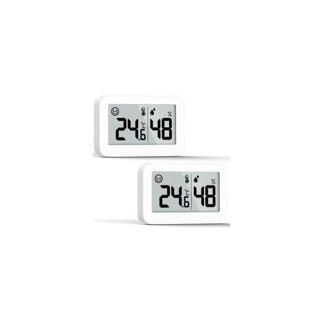 2 mini hygromètres thermomètres d'intérieur, jauge d'humidité avec Celsius (℃), moniteur de température numérique pour cave à serre, chambre de bébé, cave, incubateur de reptiles