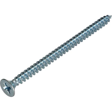 VBA Vis bois agglo Tête fraisée Pozi 5X80 Acier zingué-10 pièces (1/5)