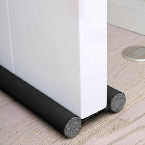 2PCS Double Insulated Door Draft Stopper, Door Draft Stopper, Double Insulated Door Draft Stopper, Anti-Draft and Noise Reduction (2PCS, Black) (1/5)