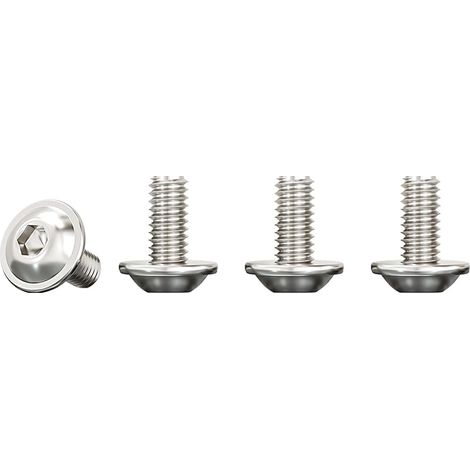 Vis à Tête Bombée avec Bride et Six Pans Creux,M5x12mm Vis à Métaux Acier Inoxydable A2 V2A Boulon à Tête Hexagonale pour Les Connexions Mécaniques,20 Pièces (1/5)