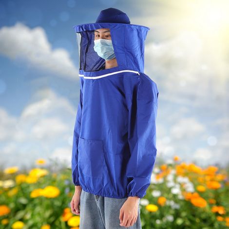 Veste de protection respirante pour apiculteur en extérieur, combinaison d'apiculteur, accessoire bleu (1/5)