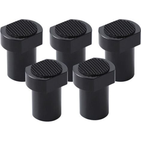 5 pièces Alliage d'Aluminium Presse Etabli pour Bench Dog Serre Joint Etabli pour Etabli Menuisier Bouchon de Positionnement de Serrage Accessoires d'Établi pour Trou de Chien de 20mm (Noir) (1/4)