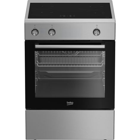 Beko FBE69100X Cucina a induzione Multifunzione 4 fuochi 72 L Classe A SteamShine Forno Elettrico Ventilato Grill (85x60x60 cm) colore Acciaio Inox