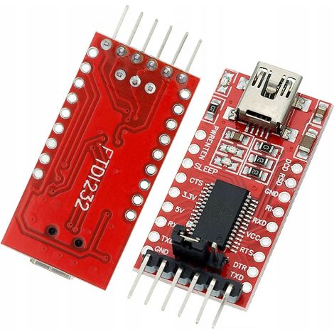 Modulo Convertitore USB-UART FT232RL FTDI – Compatibile con USB1.1/2.0, WinXP/7/10 Alimentazione 3,3V/5V LED di Stato