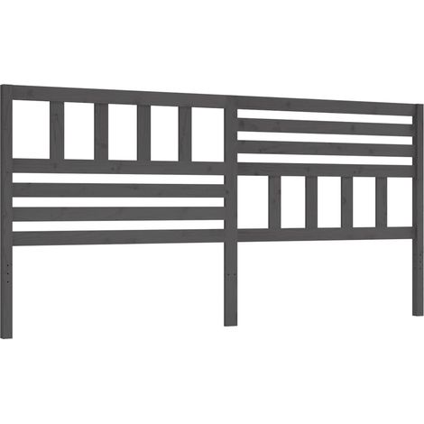 Maison Exclusive - Testiera per Letto Grigia 186x4x100cm in Legno Massello di Pino