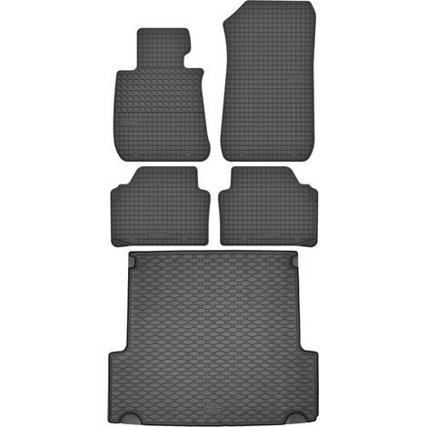 Juego de alfombrillas de goma para coche y alfombrilla para maletero para BMW Serie 3 E91 Kombi Touring (2004-2011).