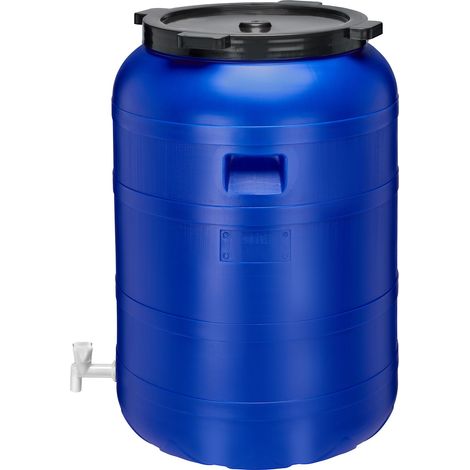 Garronda Récupérateur d'eau de Pluie Large 200 litres sans BPA avec Robinet et Couvercle Jerrican pour Jardin GD-0092, Bleu