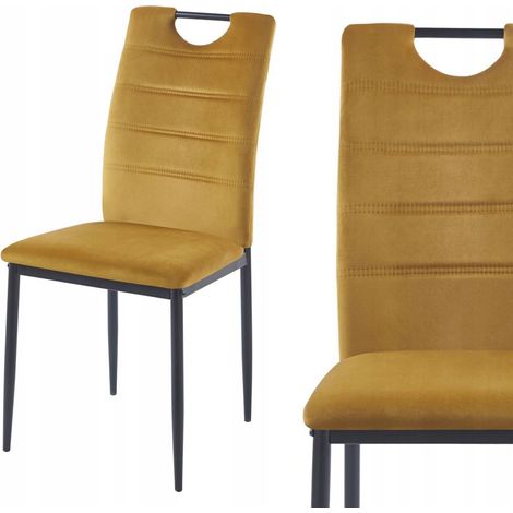 Silla K13-FX de terciopelo curry (1/5)