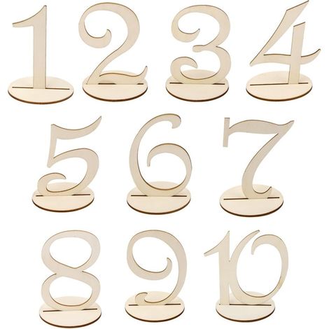 Quadratischer Holztisch, 10 cm, Größe 1-10, Geburtstagsfeier und Hochzeitsdekoration (1/4)