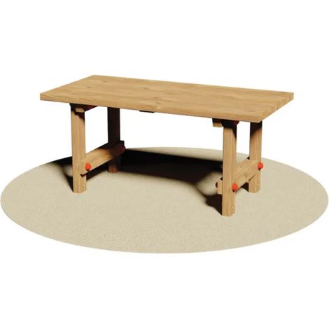 Tavolo bambini 891 Giochipark legno pino EN 1176 cm120x60x54h et&agrave 2-8
