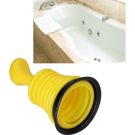 [Ventouse de Débouchage] Aricraft VE45 [Manuelle Anti-Blocage] Plongeur Toilette/Douche avec Embout PE/Rouge Dimension 17.5x10cm Color Jaune Kit 1 Pièce (1/5)