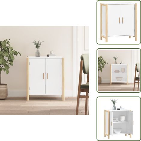 Credenza in legno massello - vidaXL Credenza Bianca 62x38x70 cm in Legno Multistrato - Credenza per casa