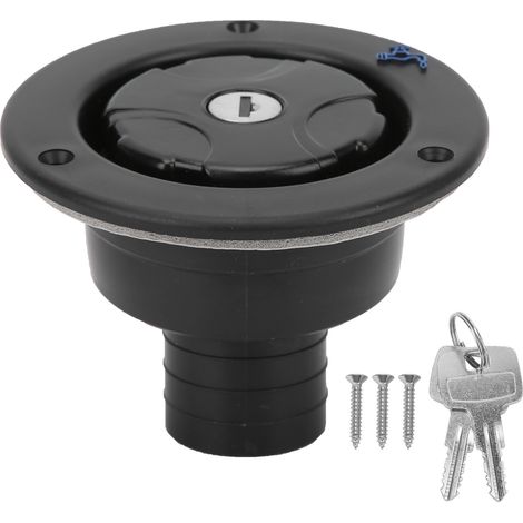 Bouchon de verrouillage d'eau avec pièces de modification de gravité pour camping-car, caravane, bateau, voiture - Noir (1/5)