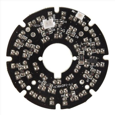 5X 48 LED IR Illuminant 60 Conseil D'Ampoule de Degre pour la Camera de Securite A de Television en Circuit Ferme,PBC,Noir & Blanc (1/5)