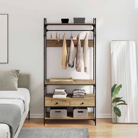 Kleiderschrank Artisan-Eiche 89 x 39 x 184.5 cm Holzwerkstoff vidaXL (1/5)