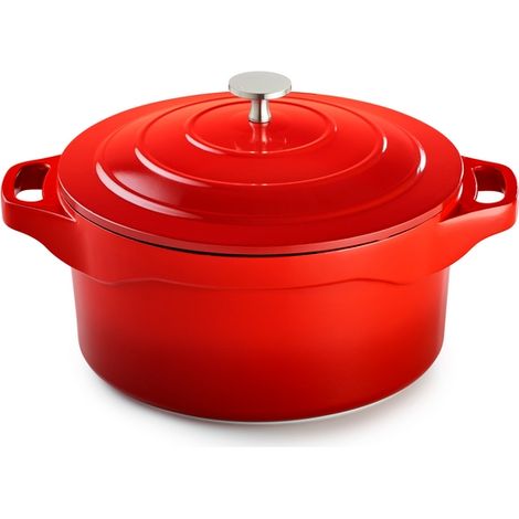 Cocotte ronde 28cm fonte d'aluminium + couvercle alu gamme Magma Pradel PCUI003003 (1/2)