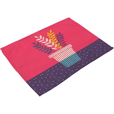 Tapis De Table - Motif Fleurs Colorées - Isolation Thermique Et Résistant - Pour Salle À Manger Et Cuisine - Lot De 2 (1/2)