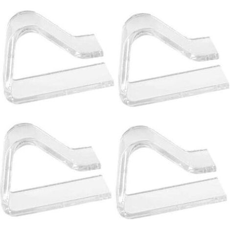 Pinzas de plástico para manteles, 4 unidades, pinzas antideslizantes para manteles, pinzas transparentes para sujetar manteles, lazos para manteles para jardín, restaurante y bodas. (1/5)