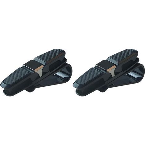 portaocchiali per aletta parasole auto, portaocchiali da sole a doppia faccia, clip porta biglietti girevole a 180 gradi, accessorio universale per riporre gli occhiali nella maggior parte delle auto (1/3)