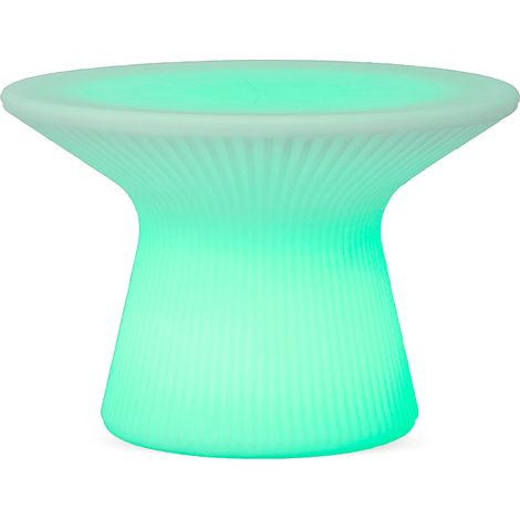 Newgarden – Table basse lumineuse d'extérieur 58cm – Recharge solaire et batterie – IP65 – Télécommande incluse – Lumière RGB 128 couleurs (1/4)