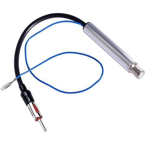 DIN Aerial Adapter, Phantom Power Car Radio ISO to DIN Cable, Secure Connection and Optimal Reception, Easy to Install Compatible with Seat Skoda for FM Car Radio (1/5)