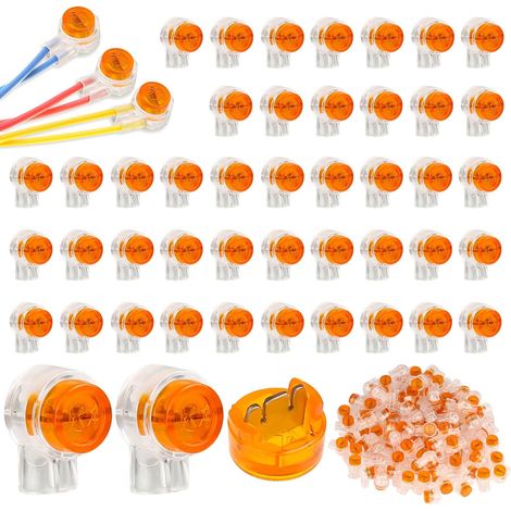 200 Pièces Connecteurs De Câble, Connecteurs De Câble Téléphonique Étanche K1 K2, Connecteur Telephone avec Blocs De Jonction à Double Lame et Remplissage De Gel pour Connexions De Câbles De Données (1/5)