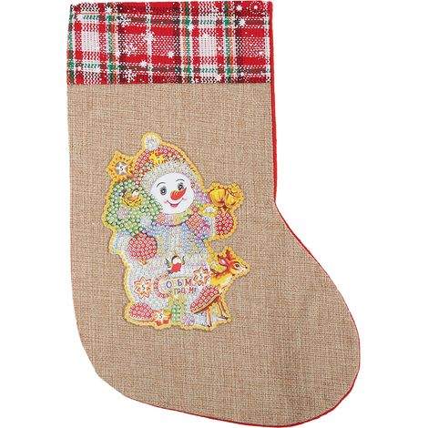 Strassmalerei im Weihnachtsstil: Schneemann-Deko-Socken zum Selbermachen für Treppen und Kamine (1/5)