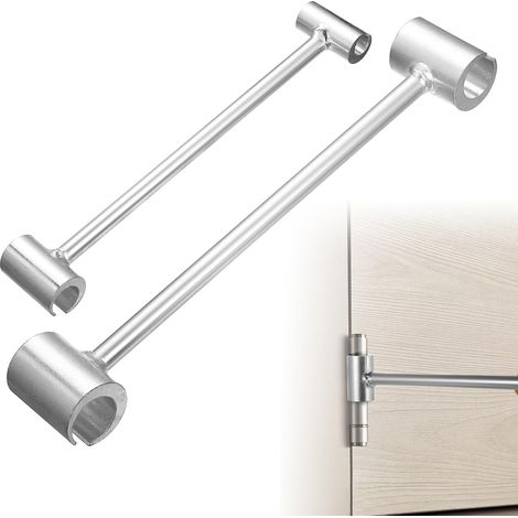 Juego de 2 llaves para ajustar bisagras de puerta, herramientas para ajustar bisagras de puerta, herramientas para reparar bisagras de puerta, herramientas para ajustar bisagras de puerta (14-19 mm, 2 (1/4)
