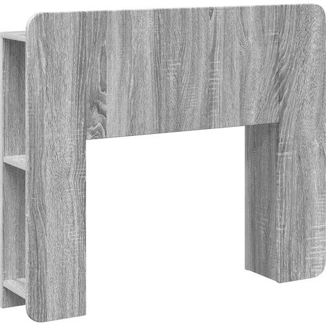 Headboard Cabinet with Storage Grey Sonoma Engineered Wood vidaXL