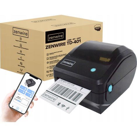 Stampante per etichette Zenwire TD-401 da 4 pollici USB+BT+Wifi