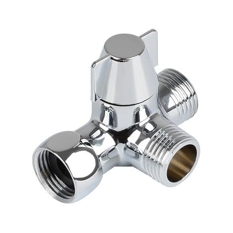 Valvola deviatrice per doccia a 3 vie, adattatore per braccio, ricambi per adattatore a T per doccia G1/2, deviatore per WC - AquaForge (1/5)