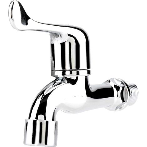 One Hand Wall Mounted Wash Basin Faucet Cold Water Washing Machine for Bathroom Kitchen Practical (Faucet A) (1/5)