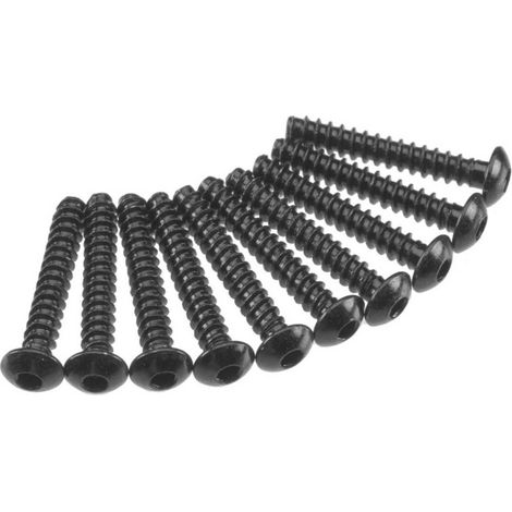 Hex Tap Button Head M3x18mm Black (10)