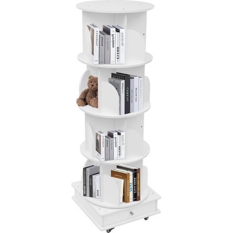 Estantería giratoria multinivel para salón, balcón, habitación infantil, despacho, dormitorio, biblioteca, sala de lectura, librería, etc. (1/5)