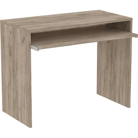 Schreibtisch im Inland PC -Halter im bilaminierten hölzernen Holzstudio mit abnehmbarem Regal für Penny Keyboard - BurlyWood