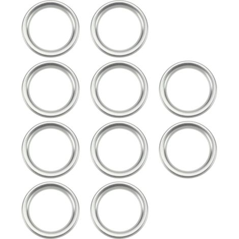 Lot de 10 joints de bouchon de vidange d'huile - 14 x 19 x 2 mm - Pièce de rechange 09168-14004-000 - Argent (1/5)