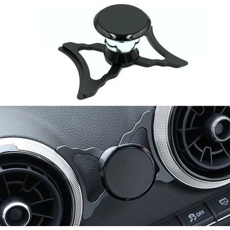 Magnetische Autotelefonhalterung kompatibel mit Audi A3 8V, geeignet für Smartphones und GPS-Geräte, 360° verstellbarer Betrachtungswinkel (schwarz) (1/5)