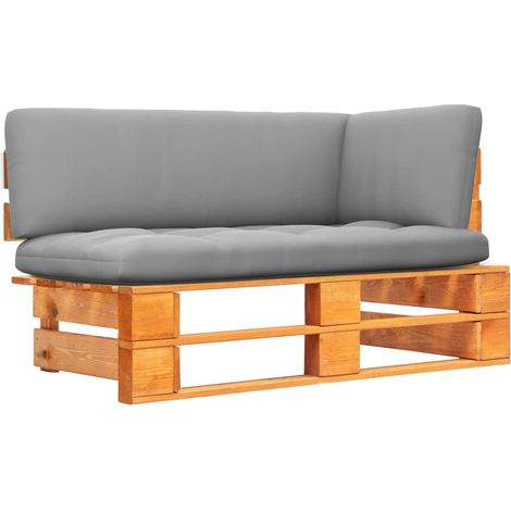 Canapé d'angle de jardin palette Sofa Banquette de jardin Marron miel Bois pin imprégné 54261 (1/5)