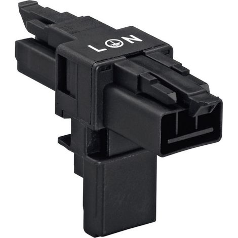 WAGO  Netz-T-Verteiler Netz-Stecker - Netz-Buchse, Netz-Buchse Gesamtpolzahl: 2 + PE Schwarz  1 St.