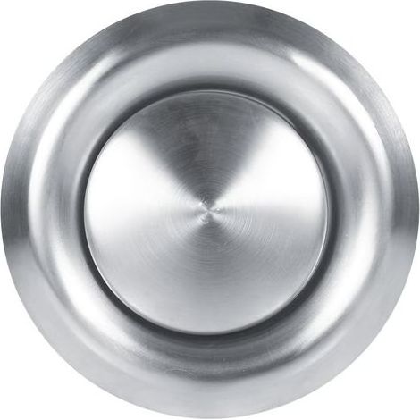 Grille de ventilation ronde ajustable en acier inoxydable pour fixation murale ou plafond, diamètre 150 mm (1/5)