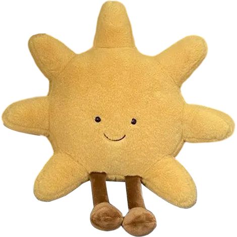 1 Coussin en peluche, visage souriant soleil lune, doux, pour canapé chambre enfant (1/5)