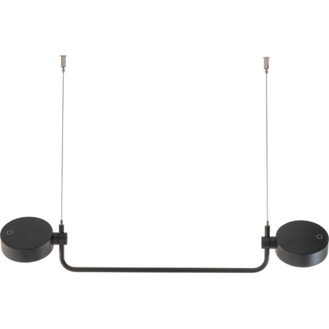 Zafferano Super O Lampe À Suspension Led Noire Rechargeable Et Dimmable (1/5)