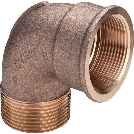 Raccord à visser laiton rouge coude 1 1/2’’ FF/FM (1/2)