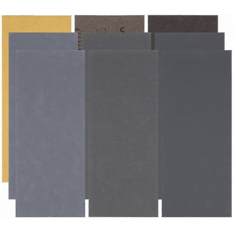 Assortiment de 9 feuilles de papier de verre à grain fin (3000, 5000 et 7000) pour ponçage à sec et à l'eau - Papier de verre pour cloisons sèches 9 x 3,6 pouces, idéal pour la peinture automobile et (1/5)