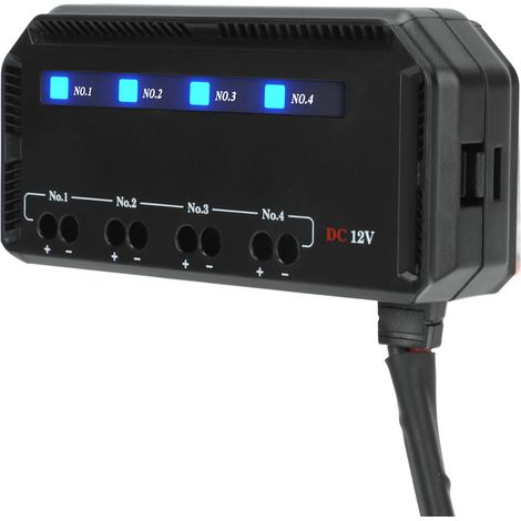 4-fach Sicherungs- und Relaiskasten, Schnellverdrahtung, 12 V, 20 A, mit LED-Anzeige für Motorrad, Auto, LKW, Wohnmobil und Elektrofahrzeug (1/5)