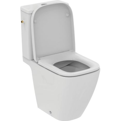 Inodoro de suelo IDEAL STANDARD I.Life S sin reborde con salida horizontal y asiento de cierre suave (1/5)