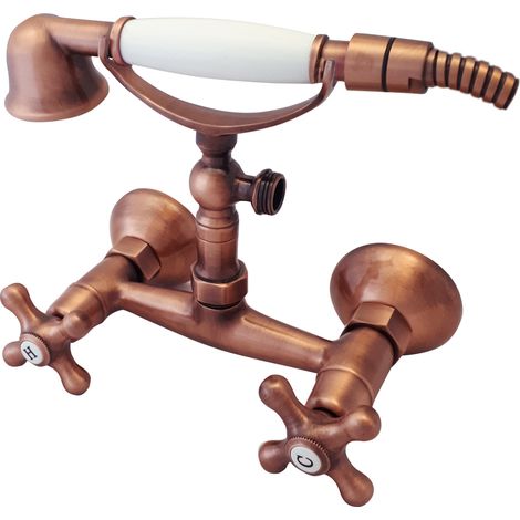 galindo 1929 6223341 grifo ducha bimando envejecido cobre con accesorios de ducha (1/2)