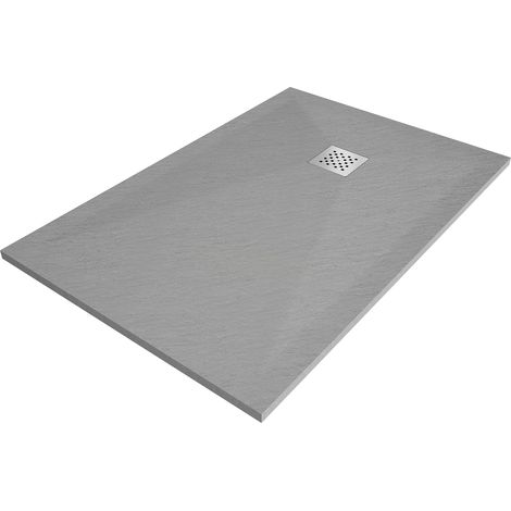 Mexen Stone+ Rechteckige Duschwanne aus Verbundstoff 120 x 70 cm, Grau-Beton - 44617012 (1/5)
