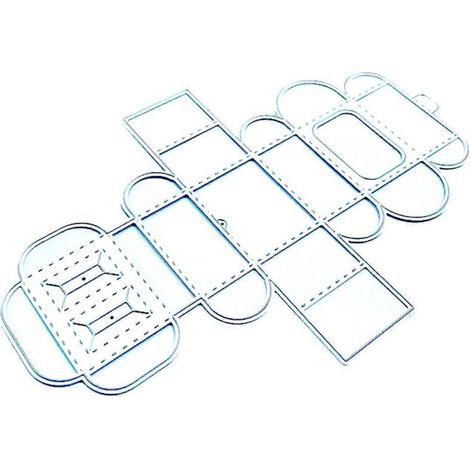 Pochoir en métal pour boîte à biscuits rectangulaire concave 3D, matrice de découpe, pochoir DIY pour bonbons, gaufrage, découpes, modèle de scrapbooking