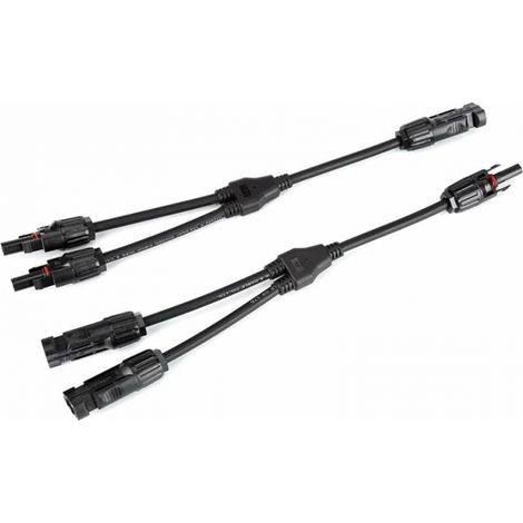 par de conectores tipo Y para cable de panel solar fotovoltaico, conectores de derivación Y3, conectores fotovoltaicos en forma de Y (1/4)